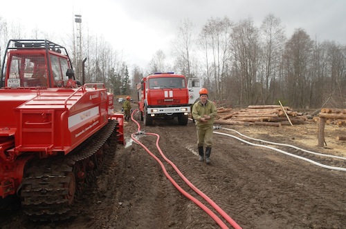 На защите леса от пожаров